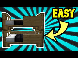 minecraft how to build a bunk bed you