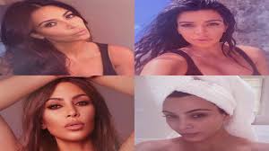 how kim kardashian look without makeup