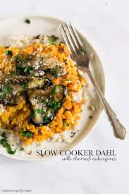 slow cooker dahl with charred