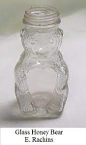 Vintage Glass Honey Bear Jar Top