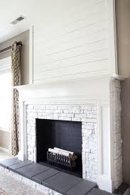 Diy Faux Fireplace Updated Brick