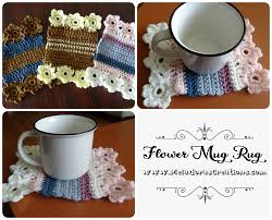 flower crochet mug rug free crochet