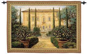 tuscany villa woven art tapestry