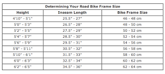 Timeless Bicycle Frame Sizing Chart Follow Our Sizing Chart