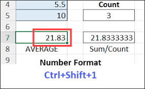 how to get average with excel formulas