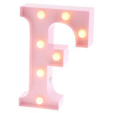 Barnyard Designs Metal Marquee Letter F Light Up Wall Initial Nursery Letter Home And Event