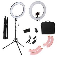 Camera Photo Studio Phone Video 18inch 55w 240pcs Led Ring Light 5500k Photography Dimmable Ring Lamp With 190cm Tripod Ring Light Led Ring Light5500k Lamp Aliexpress