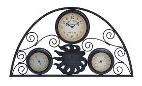 Outdoor Clock And Thermometer Set