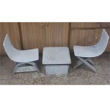Grey 2 Seater Cement Chair Table Set