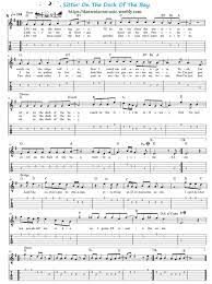 the dock of the bay easy guitar tab