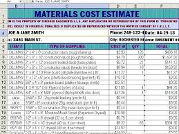 Home Remodeling Cost Estimate Template