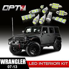 12pc Interior Led Replacement Light Bulbs Package Set For 07 13 Jeep Wrangler White