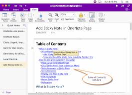 in onenote page