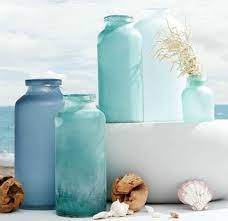Sea Glass Diy Painting Glass Jars