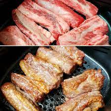 Beef chuck ribs, or sirloin steak will work too. Beef Short Ribs ê°ˆë¹„ì‚´ Deboned Cooked In An Air Fryer At 180c For About 20minutes It Was Nice And Pink In The Middle Very Fatty Almost Too Much Fat But I Ate