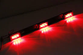 Red Lens 3 Lamp Truck Rear Tailgate Or Trailer Led Light Bar Ijdmtoy Com