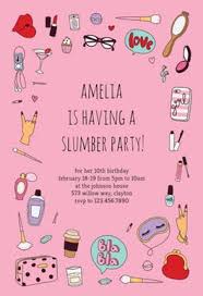 Spa Party Free Printable Slumber Party Invitation Templates On How