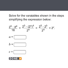 Solve For The Varaiables Shown In The Steps Simplifying The