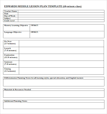 15 Minute Lesson Plan Template 7 Lesson Plan Samples Sample