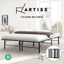double size metal bed frame folding