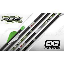 Easton Arrow Axis Pro 5mm Carbon 6 Pack Fletched Shafts X Nocks Match Grade