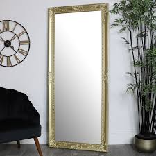 Large Ornate Gold Wall Floor Mirror