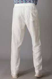 off white linen pant relaxed tapered
