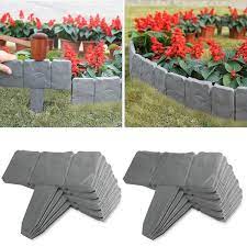 Gray Plastic Garden Lawn Border Edging