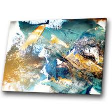 Gold Blue Navy White Teal Abstract