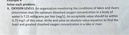 Optimum Dissolved Oxygen Concentration