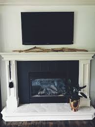 painted tile around fireplace life