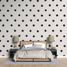 Beige Polka Dot Wallpaper L