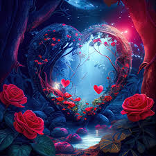 rose heart decoration generative ai