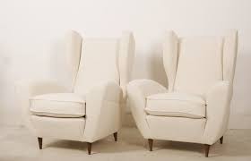 lounge chairs with wingback in cream