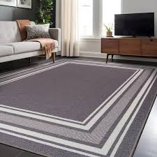 beverly rug 5 x 7 gray carmel bordered