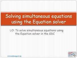 Gdc Equation Solver