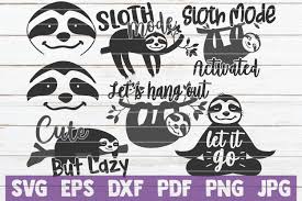 Almost files can be used for commercial. Sloth Svg Bundle Svg Cut File Commercial Use