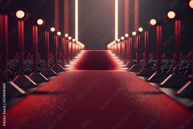 red carpet and barriers ai art vip