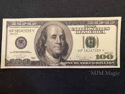 bill 100 value realistic fake money