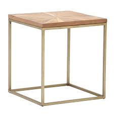 Jupiter Side Table Wood Top With