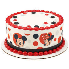 minnie mouse edible cake topper image