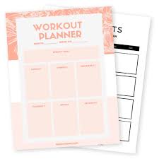 Free Printable Workout Calendar Instant Download Budgetxbabe