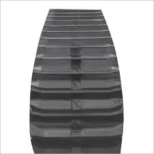 black combine harvester rubber track at