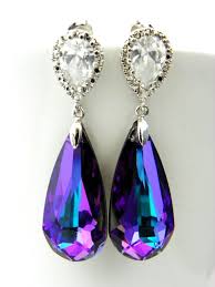 Peacock Wedding Earrings Purple Turquoise Earring Peacock - Etsy | Purple  earrings, Etsy earrings, Bridesmaid earrings