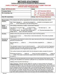 23 Simple Method Statement Templates