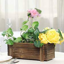 This planter is designed to suit a range of skills, various tools, and different methods of working. Amazon Com Efavormart 14x5 Smoked Brown Rectangle Wood Box Diy Rustic Wooden Planter Boxes With Plastic Liner For Wedding Party Decoration Home Kitchen