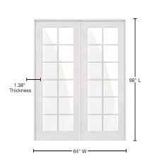 krosswood doors 64 in x 96 in craftsman shaker 12 lite right handed mdf solid hybrid core double prehung interior door