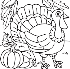 thanksgiving turkey coloring page for
