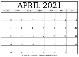 As i mentioned before, printable calendar can be download as image. April 2021 Calendar Blank Printable Monthly Calendars