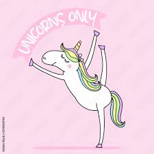 funny vector es and unicorn drawing